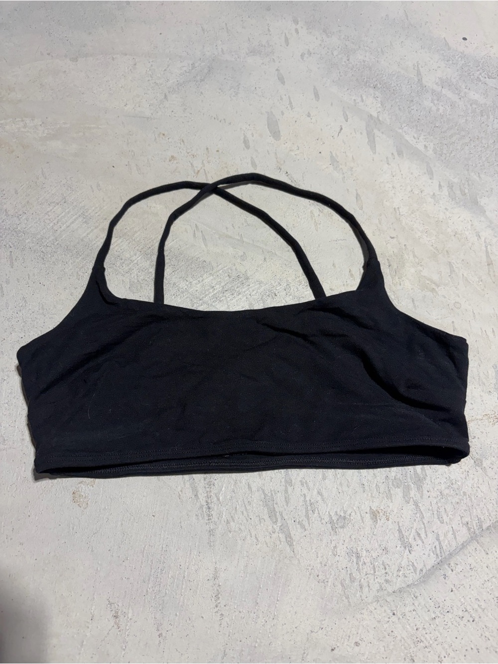 Wholesome culture Black Strappy Bralette Top bra L/XL